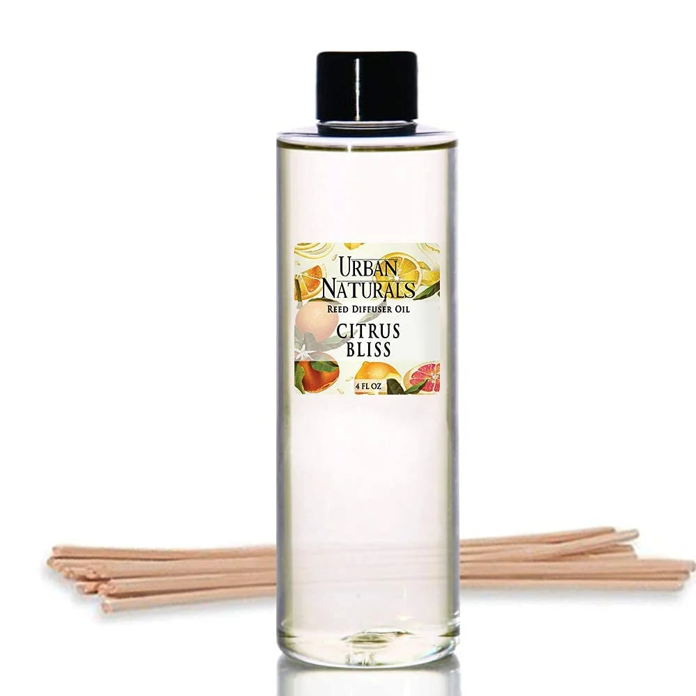 Citrus Scented Reed Diffuser Oil Refill + Replacement Reed Sticks 4 oz T971401