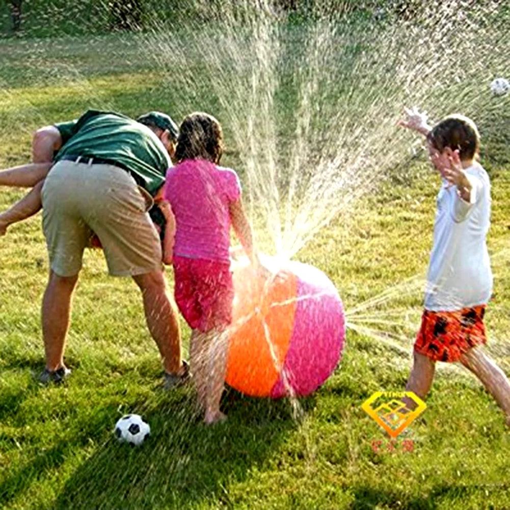 30" Inflatable Beach Sprinkler Water Spray Ball Toy W5521