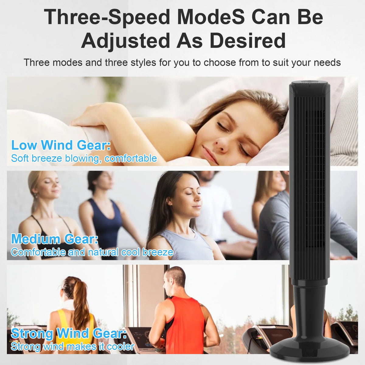 36 Tower Fan with Remote, 3 Speeds, 3 Modes R88696