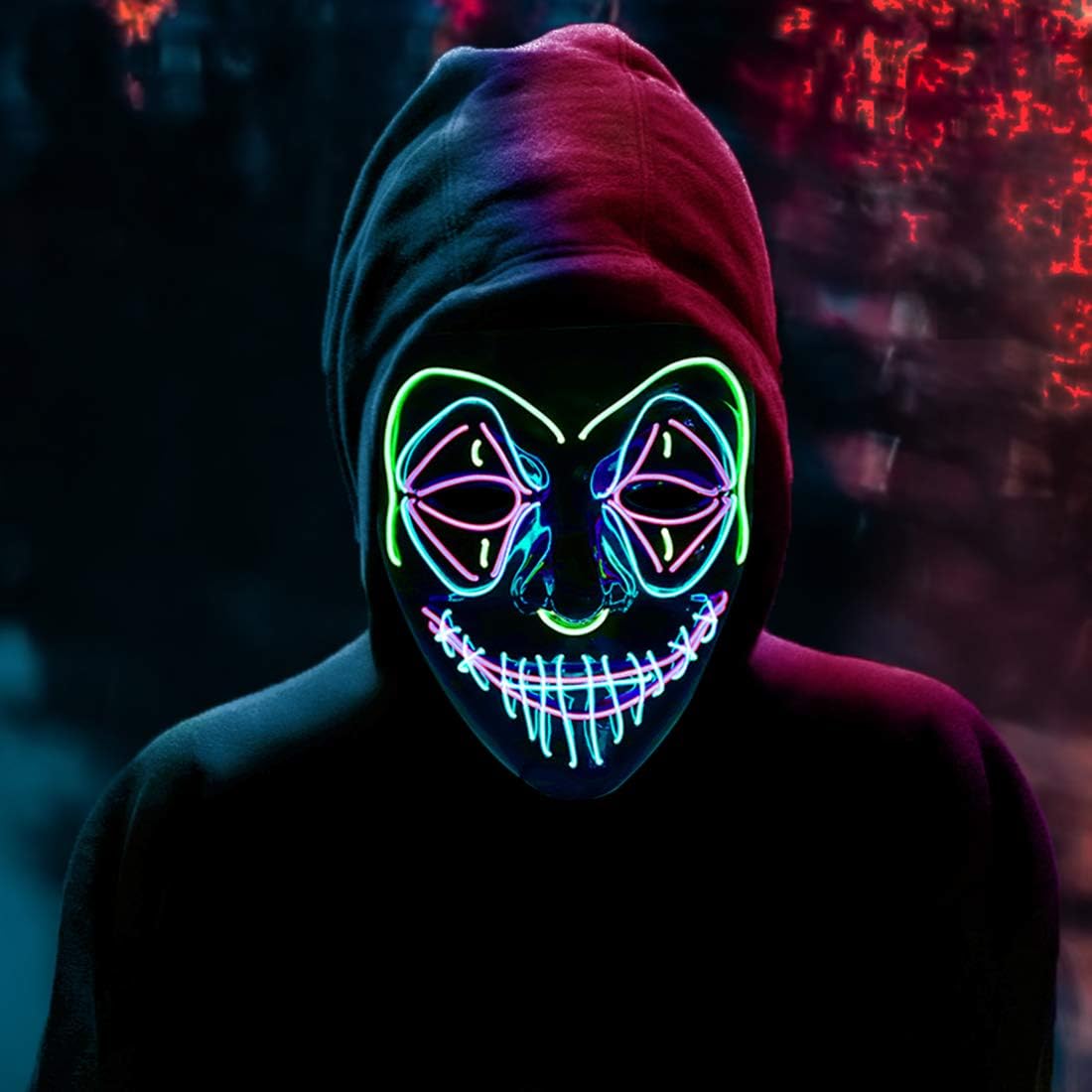 Halloween Mask Light Up LED Mask Y528905