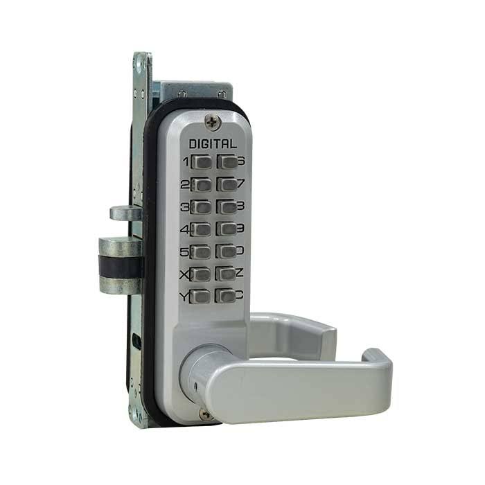 Mechanical Keyless Narrow Stile Lever Handle Lock with Passage Function and Double Sided Combination G3842