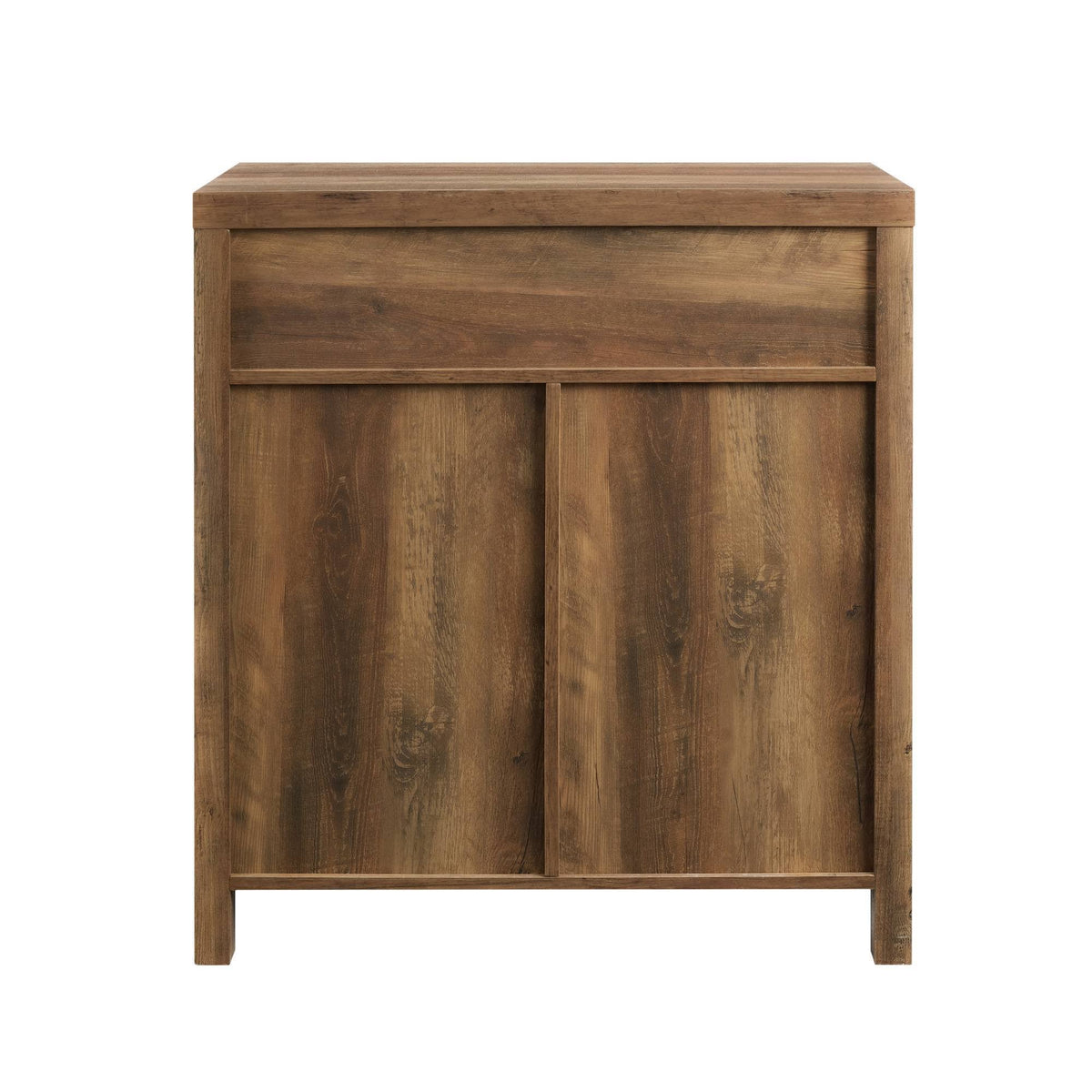 Rustic Farmhouse Barn Door Accent Cabinet Brown N65937