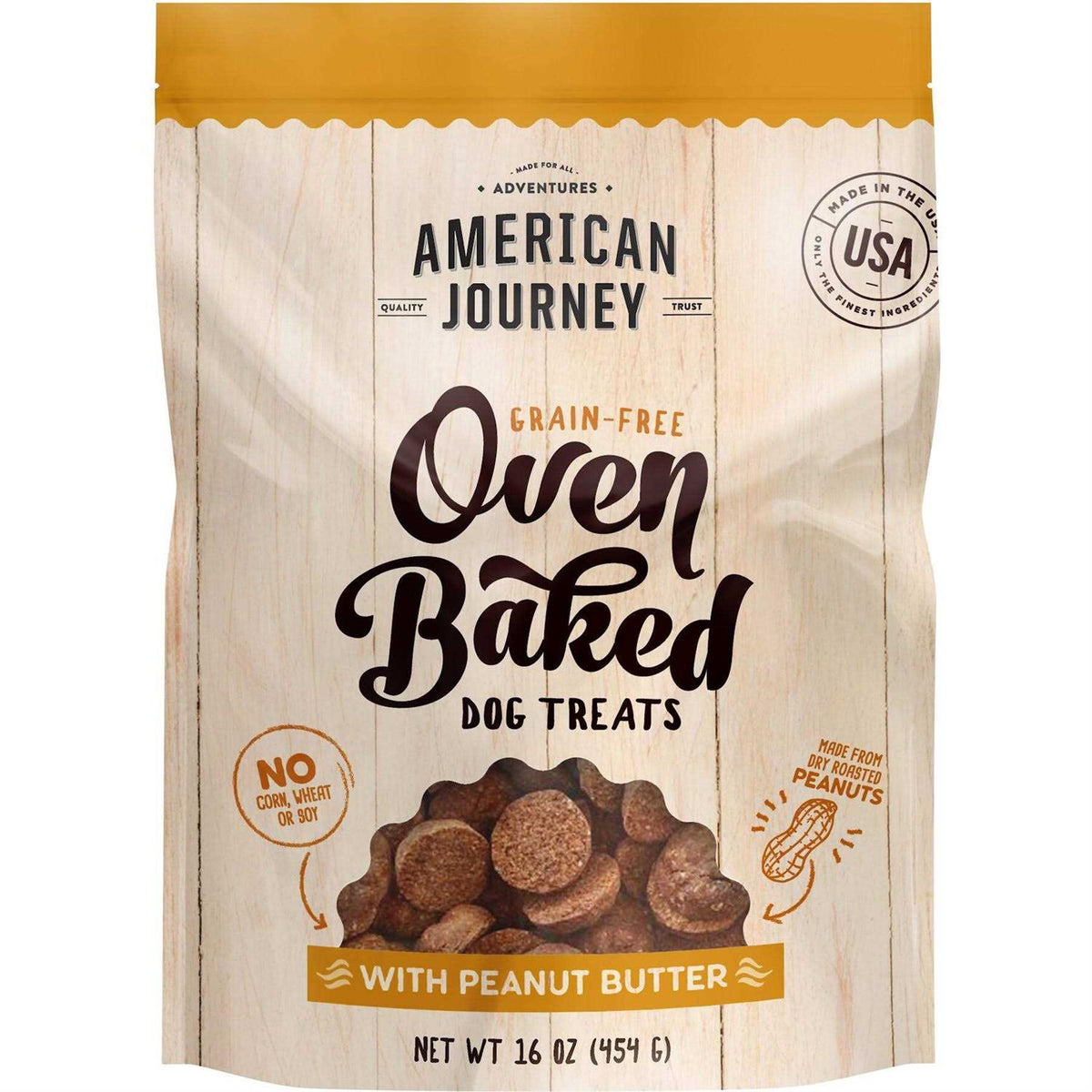 Peanut Butter Grain-Free Oven Baked Crunchy Biscuit Dog Treats R527088