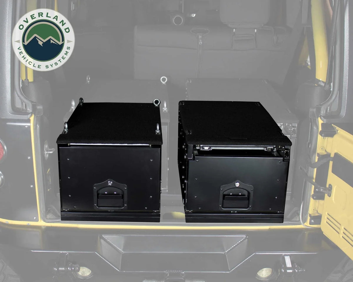 Black Powder Coat Cargo Box with Slide Out Drawer K160857