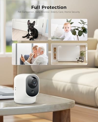 2K Indoor Pan/Tilt Security Camera with 5200mAh Battery G569034