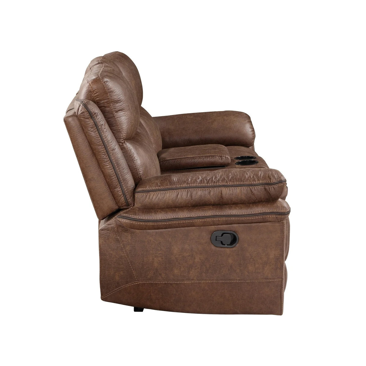 78 Inch Manual Dual Recliner Loveseat Brown H42833
