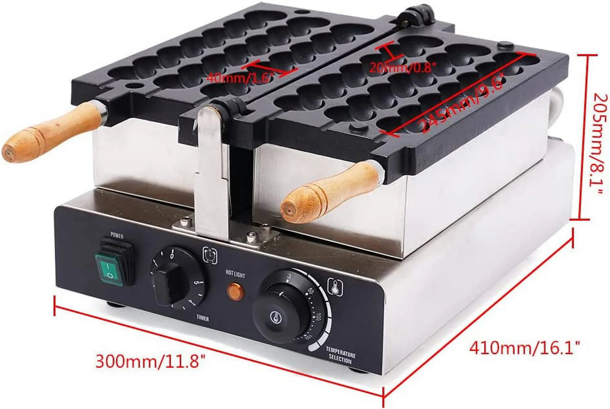 Nonstick Electric Rotating Waffle Ball Machine H8306