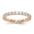 14k Rose Gold Lab Grown Diamond Eternity Band Size-8.5 P5598