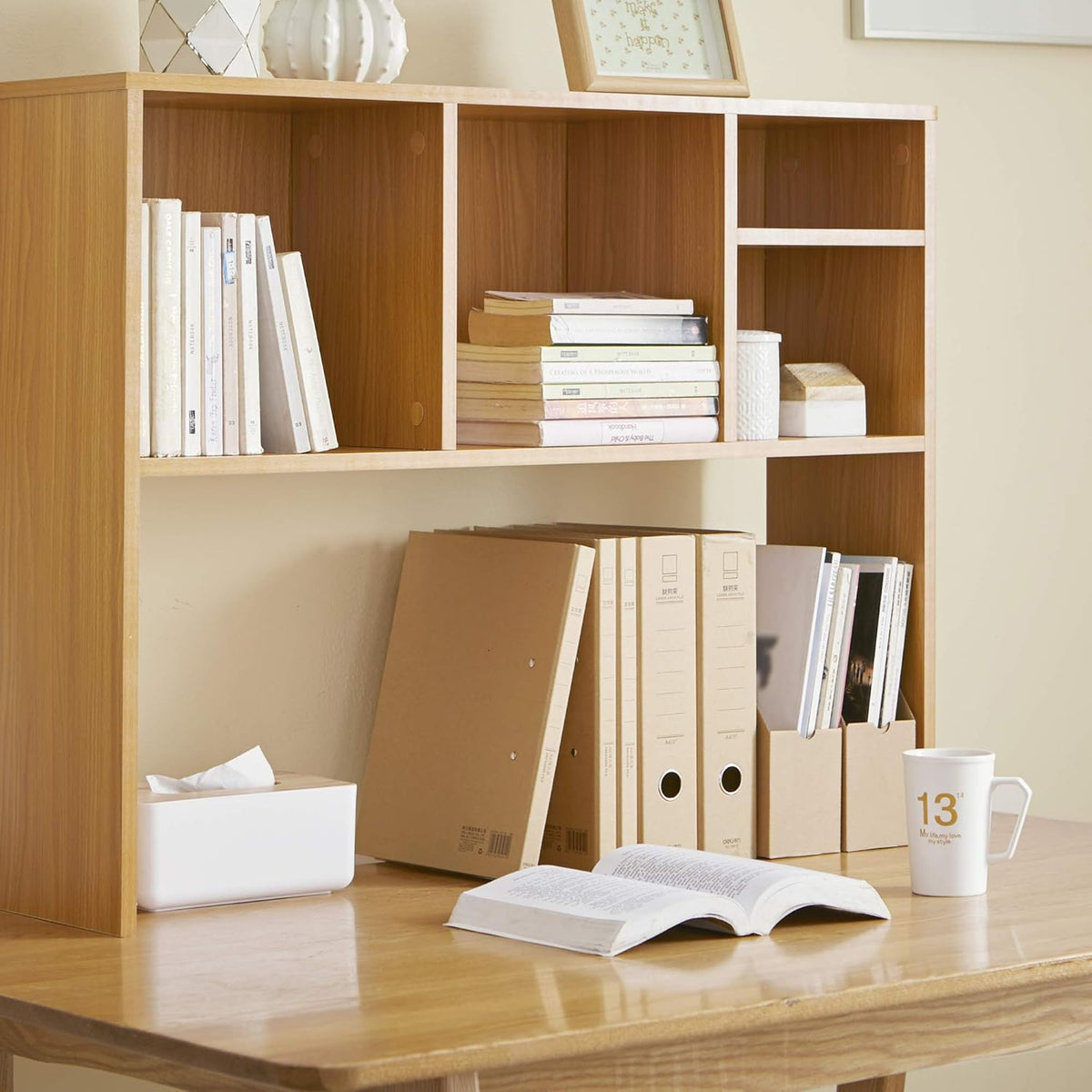 Desk Bookshelf Beech Color O37555