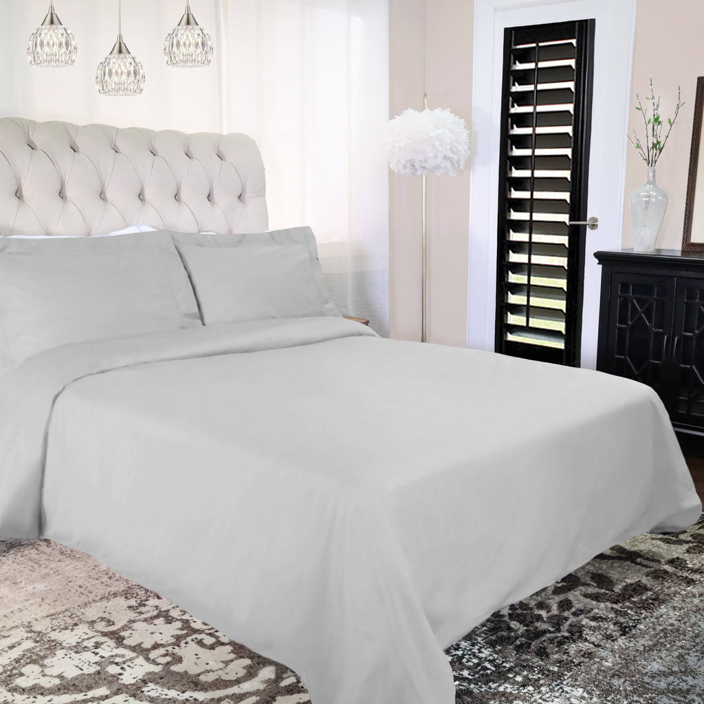 Matte Cotton Percale Duvet Cover Set Full/Queen W7875