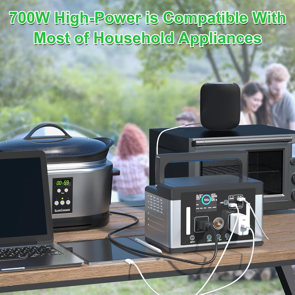 700W Portable Power Station 577Wh M743