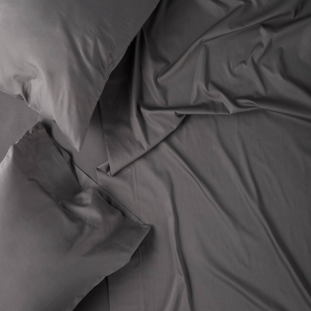 California King 300 Thread Count Solid Sheet Set Dark Gray W469388