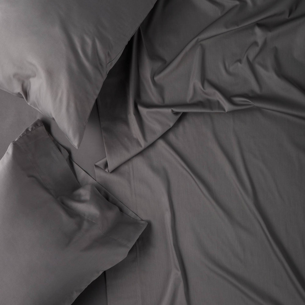 California King 300 Thread Count Solid Sheet Set Dark Gray W469388