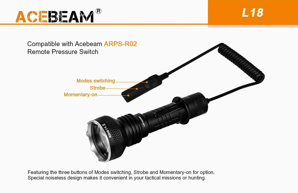 1500 Lumens LED Tactical Flashlight with Rechargeable 21700 Battery M731