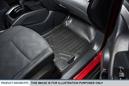 Black 3 Row Floor Mats and Cargo Liner for Honda Pilot J46946