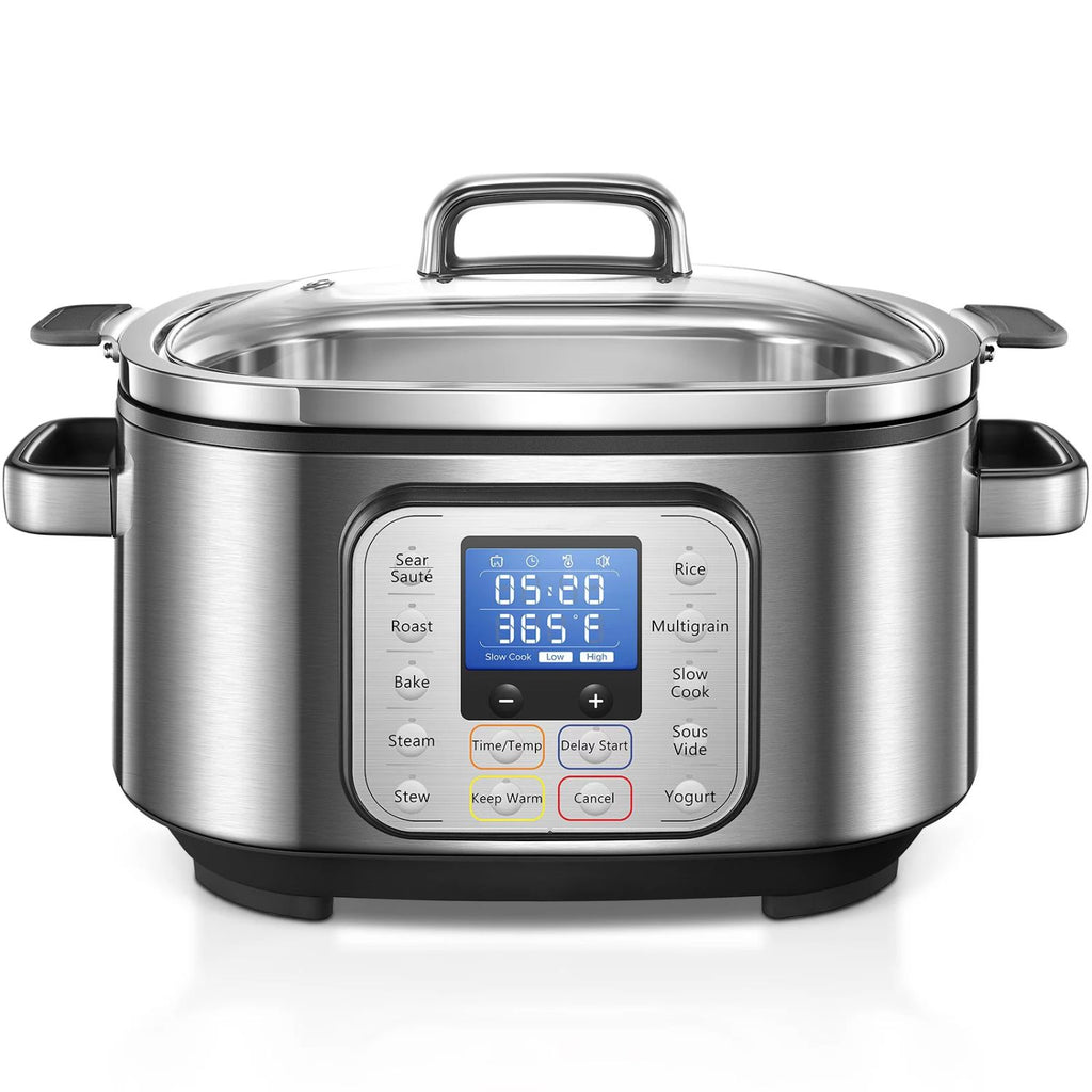 Refurbished 6Qt Silver Programmable Slow Cooker E496