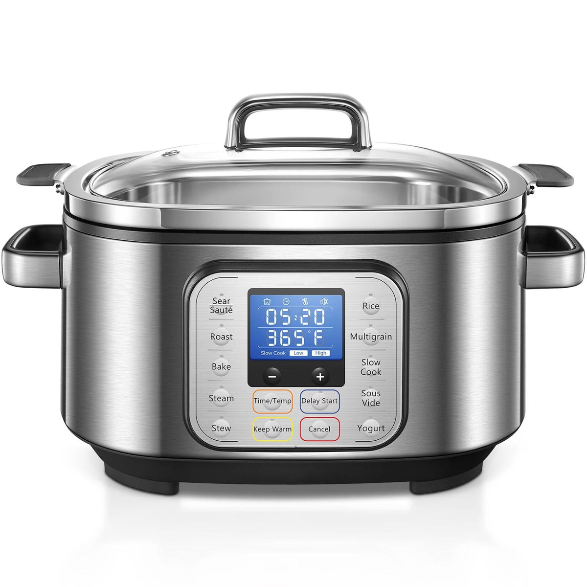 Refurbished 6Qt Silver Programmable Slow Cooker E496