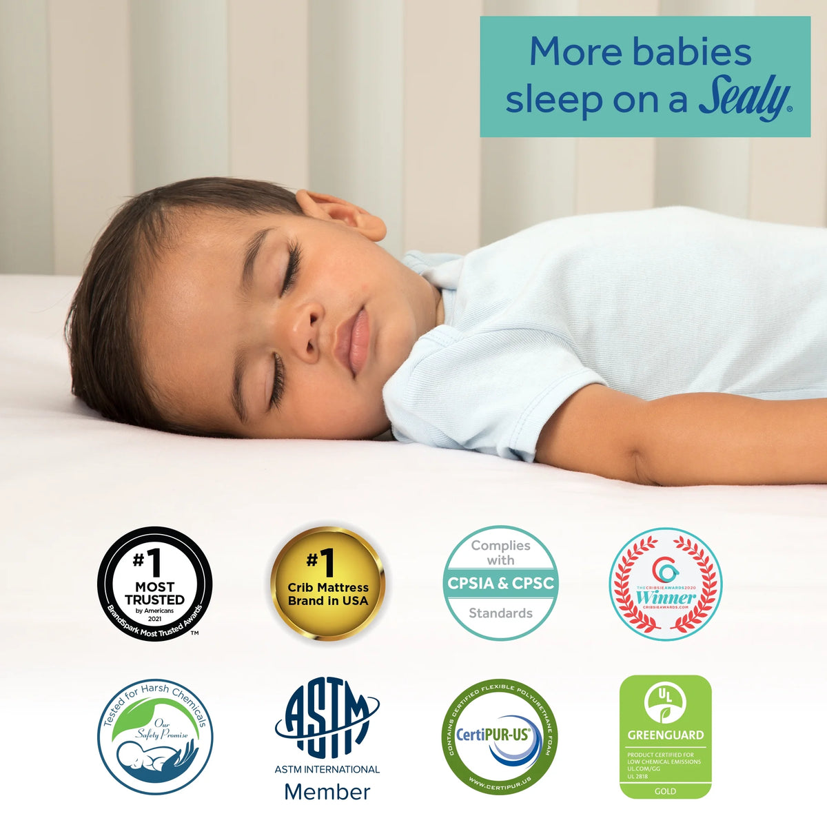 2-Stage Antibacterial Baby Crib & Toddler Mattress A333654