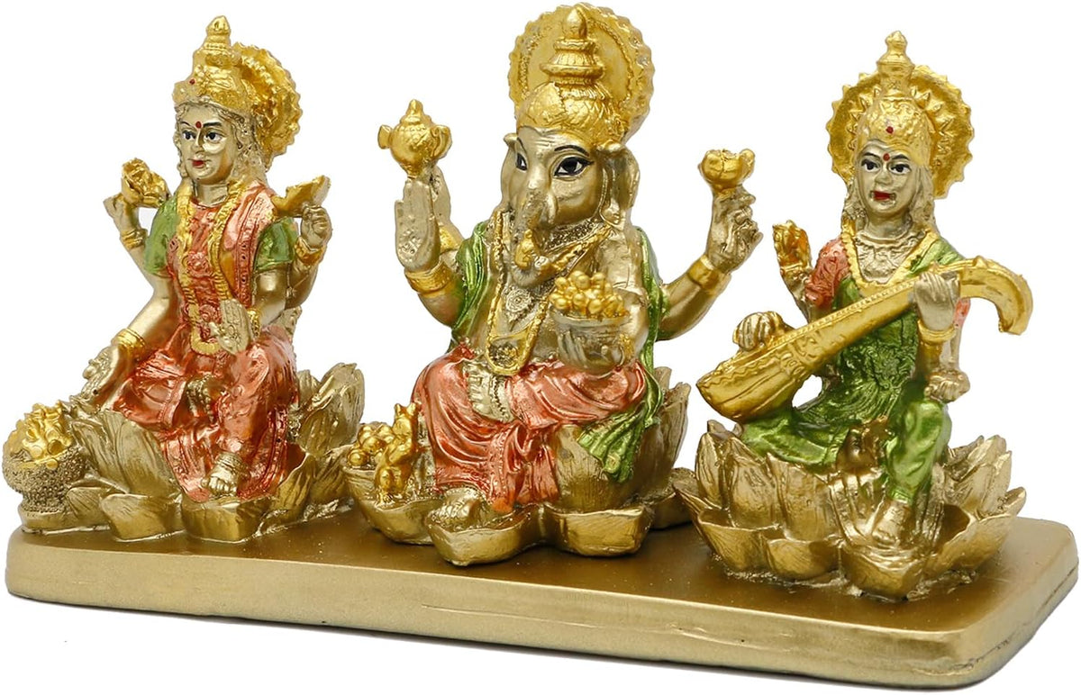Hindu Lakshmi Ganesha Saraswati Statue J67149