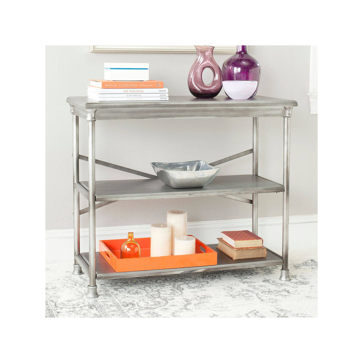 Dark Silver Medium Bookcase K754