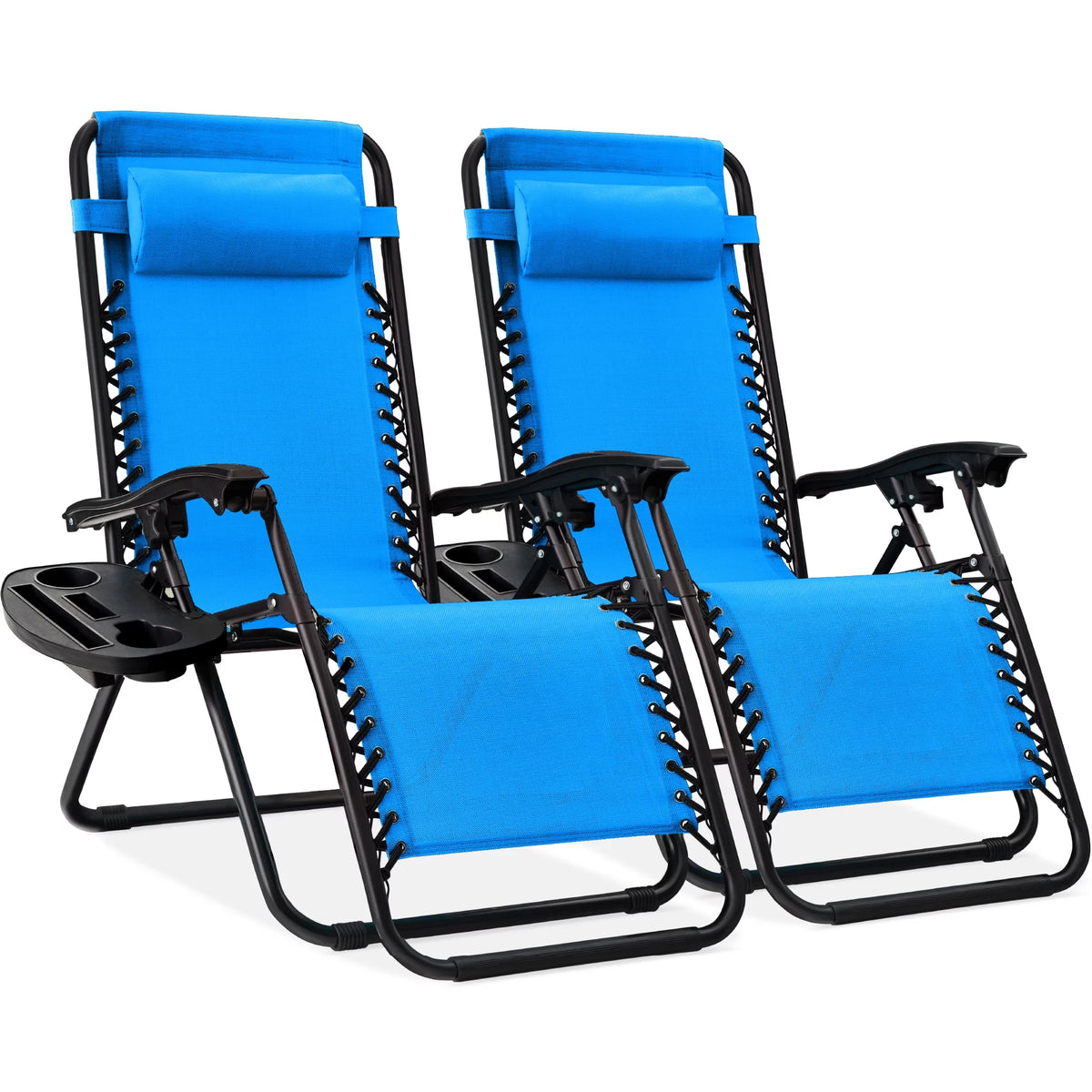 Set of 2 Gray Zero Gravity Lounge Chair Recliners I41035