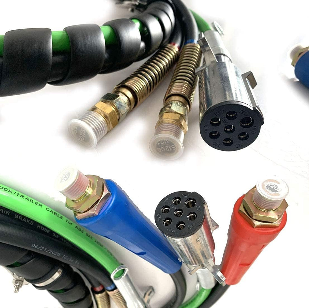 12Ft 3in1 ABS & Power Air Line Hose Assemblies for Semi Truck Trailer Tractor Q663