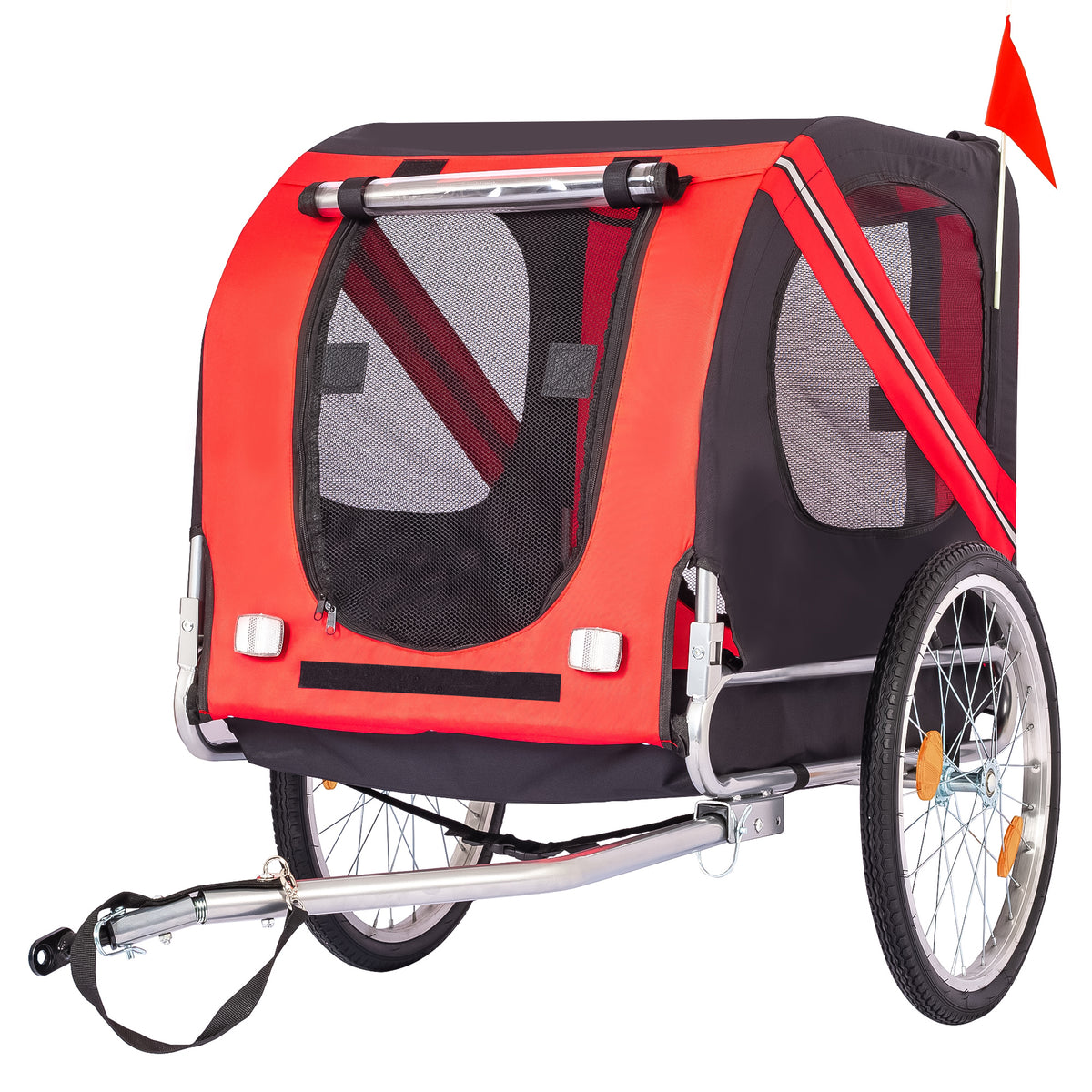 Yellow Foldable Pet Stroller Dog Carrier Bicycle Trailer Z473