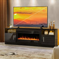 36 inch Fireplace TV Stand with LED Light and Storage G142