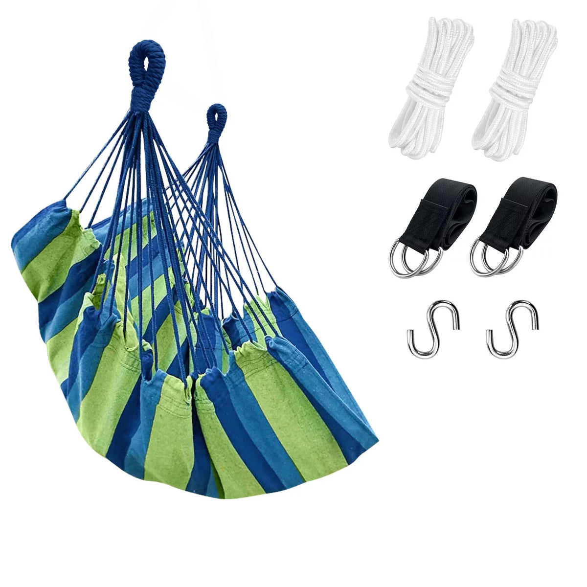Hanging Rope Hammock Swing Chair with Pocket J92864
