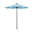7.5 ft. Stone Black Aluminum Patio Umbrella with Fiberglass Ribs C3256