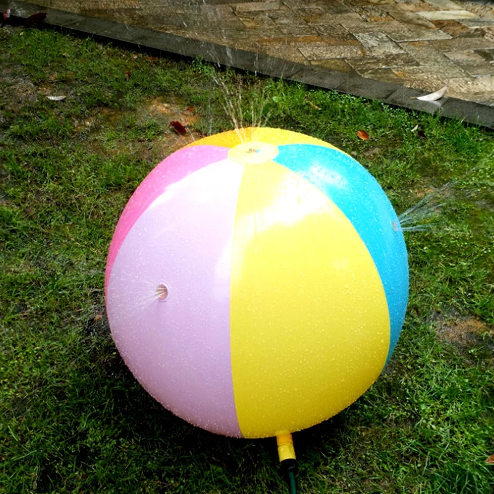 30" Inflatable Beach Sprinkler Water Spray Ball Toy W5521