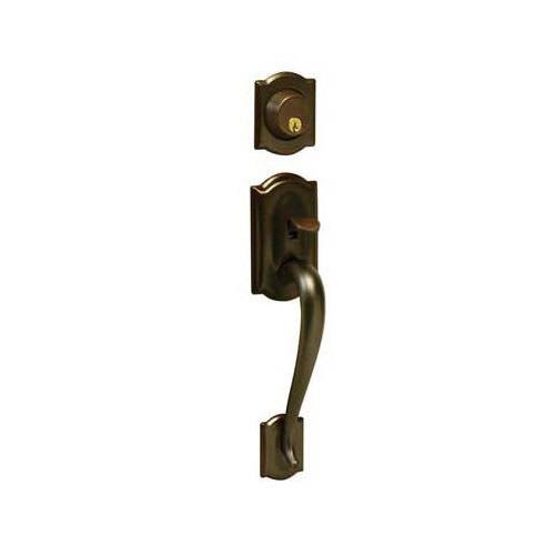 Antique Pewter Double Cylinder Handleset with Knob C9967