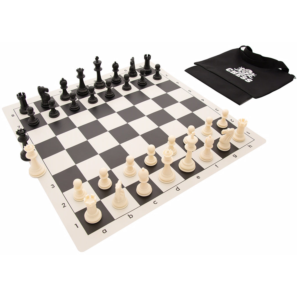 Tournament Chess Set - 20 in. Vinyl Board, Staunton pcs N154643
