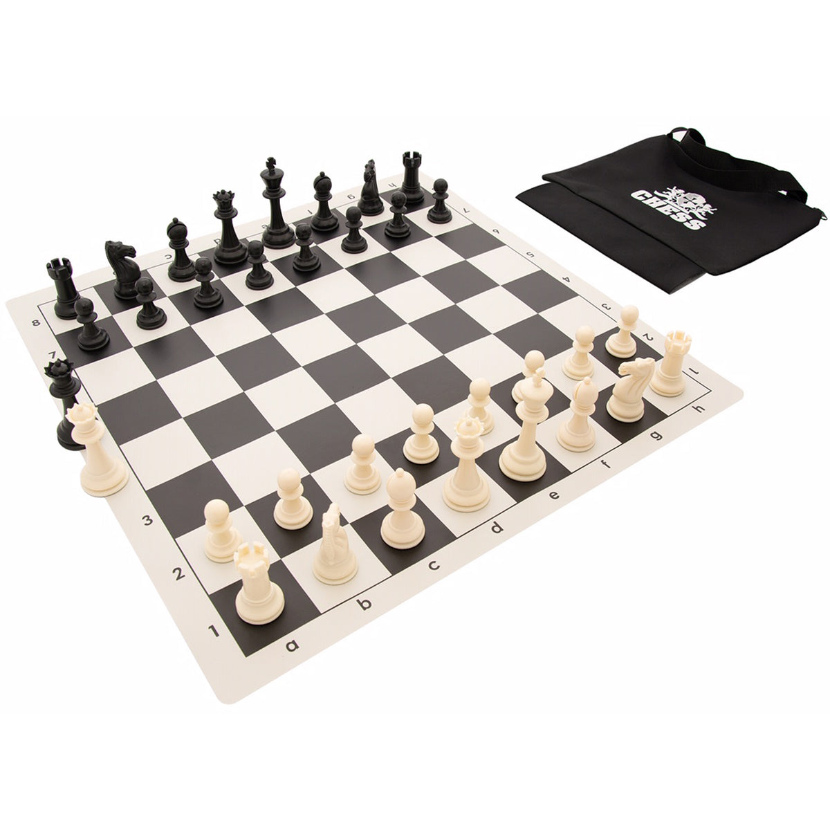 Tournament Chess Set - 20 in. Vinyl Board, Staunton pcs N154643