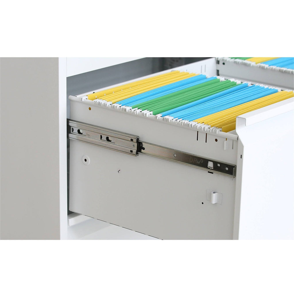White 2-Drawer Lateral File Cabinet with Lock F35685