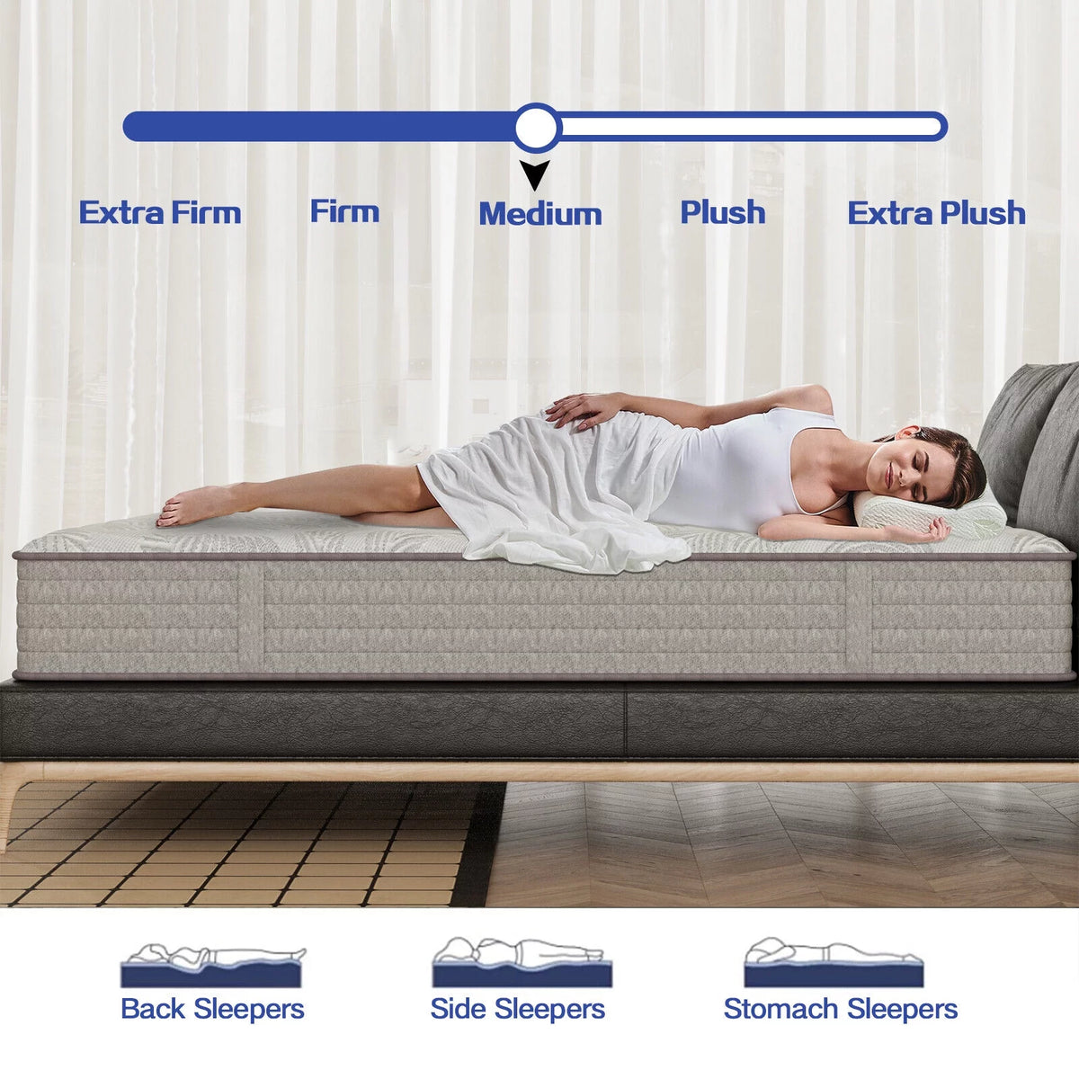 12 inch Full Size Gel Memory Foam Innerspring Mattress Y355