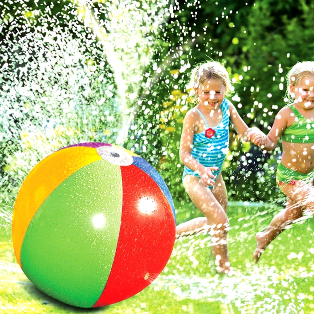30" Inflatable Beach Sprinkler Water Spray Ball Toy W5521