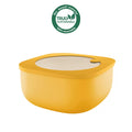 Shallow Airtight Fridge Freezer Microwave Containers 1900cc Mango Yellow D8350