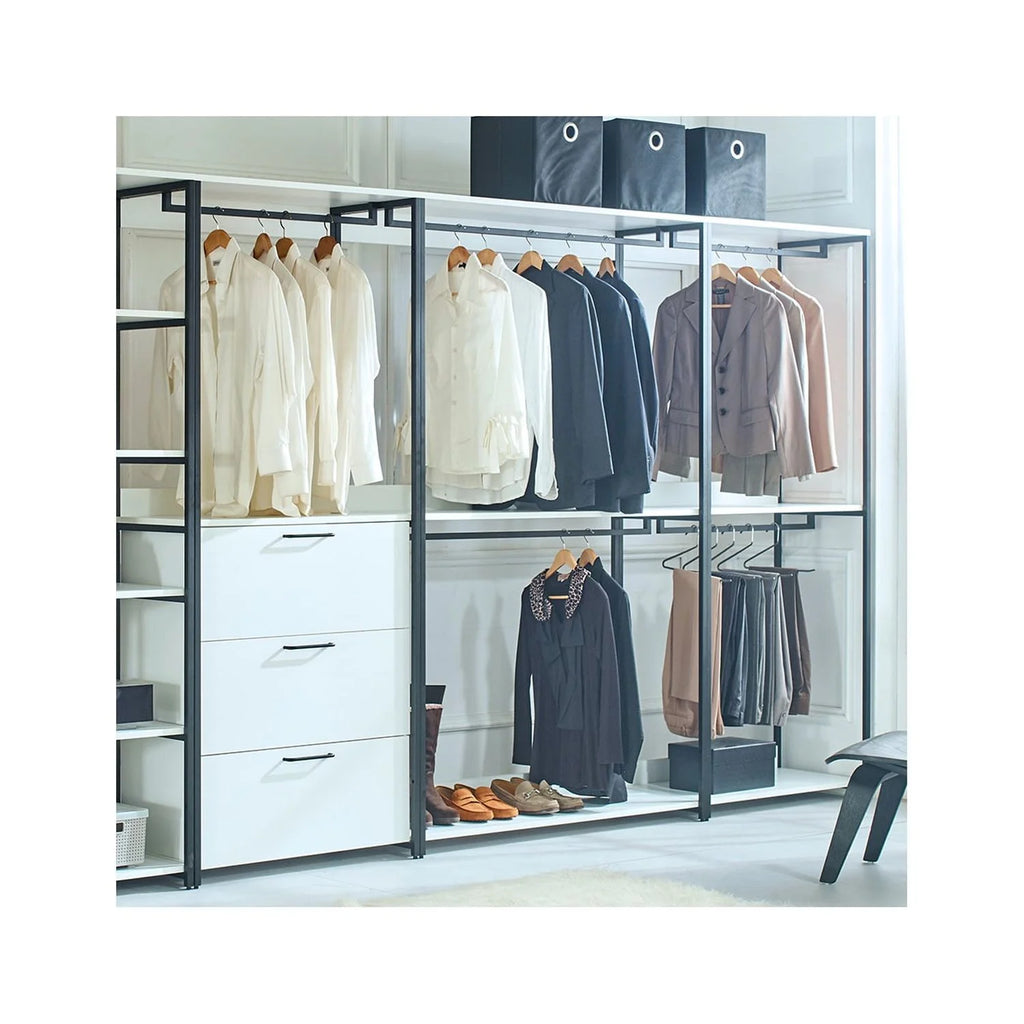 32" Wood and Metal Walk-in Closet with Shelf M33696