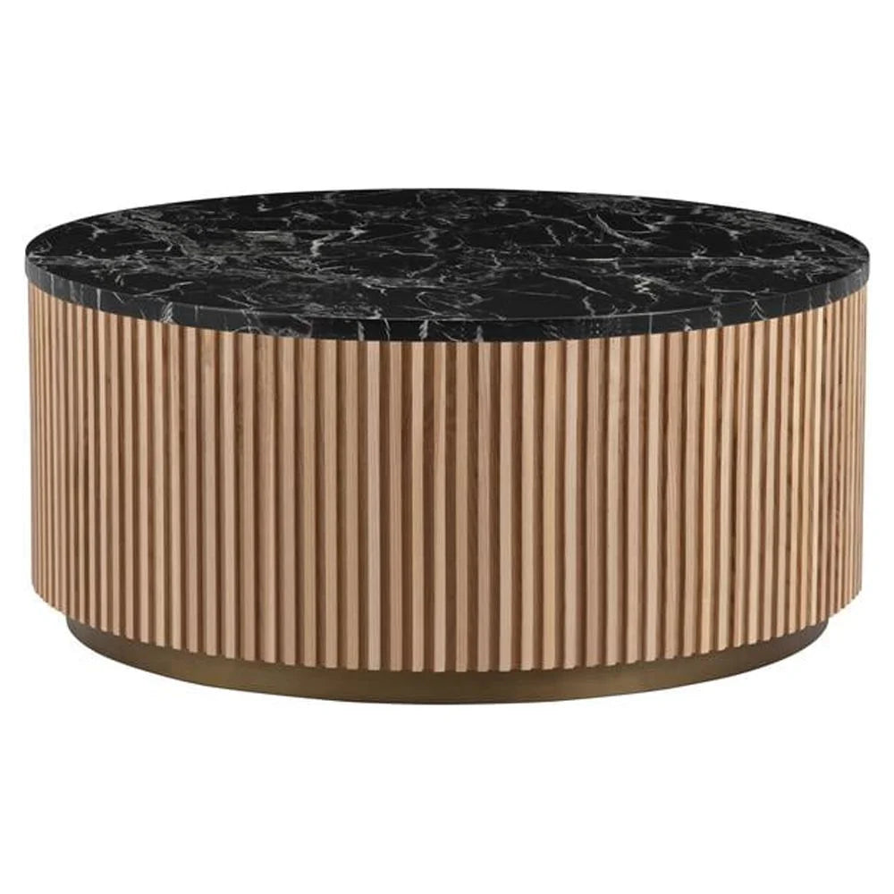 Black Faux Marble Wood Coffee Table E960
