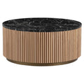Black Faux Marble Wood Coffee Table E960