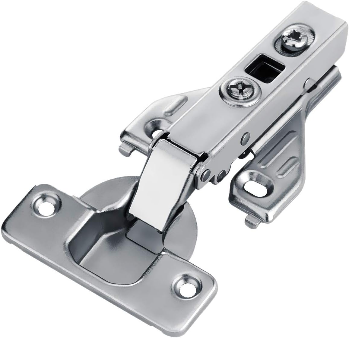 4pcs Soft Opening Concealed Hinges Full Overlay Nickel Finish T31515