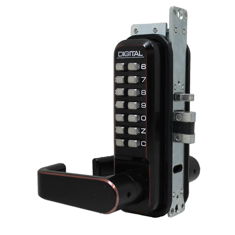 Mechanical Keyless Narrow Stile Lever Handle Lock with Passage Function and Double Sided Combination G3842