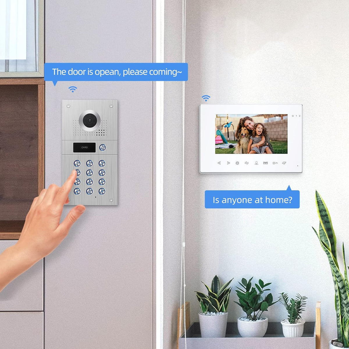 7 Inch Wired Video Doorbell 960P Camera IP65 Waterproof P25702