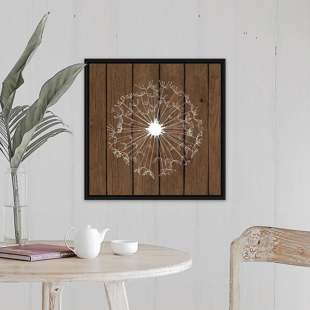 Brown Wood II Black Float Frame Canvas Art - 24 x 24 G15500