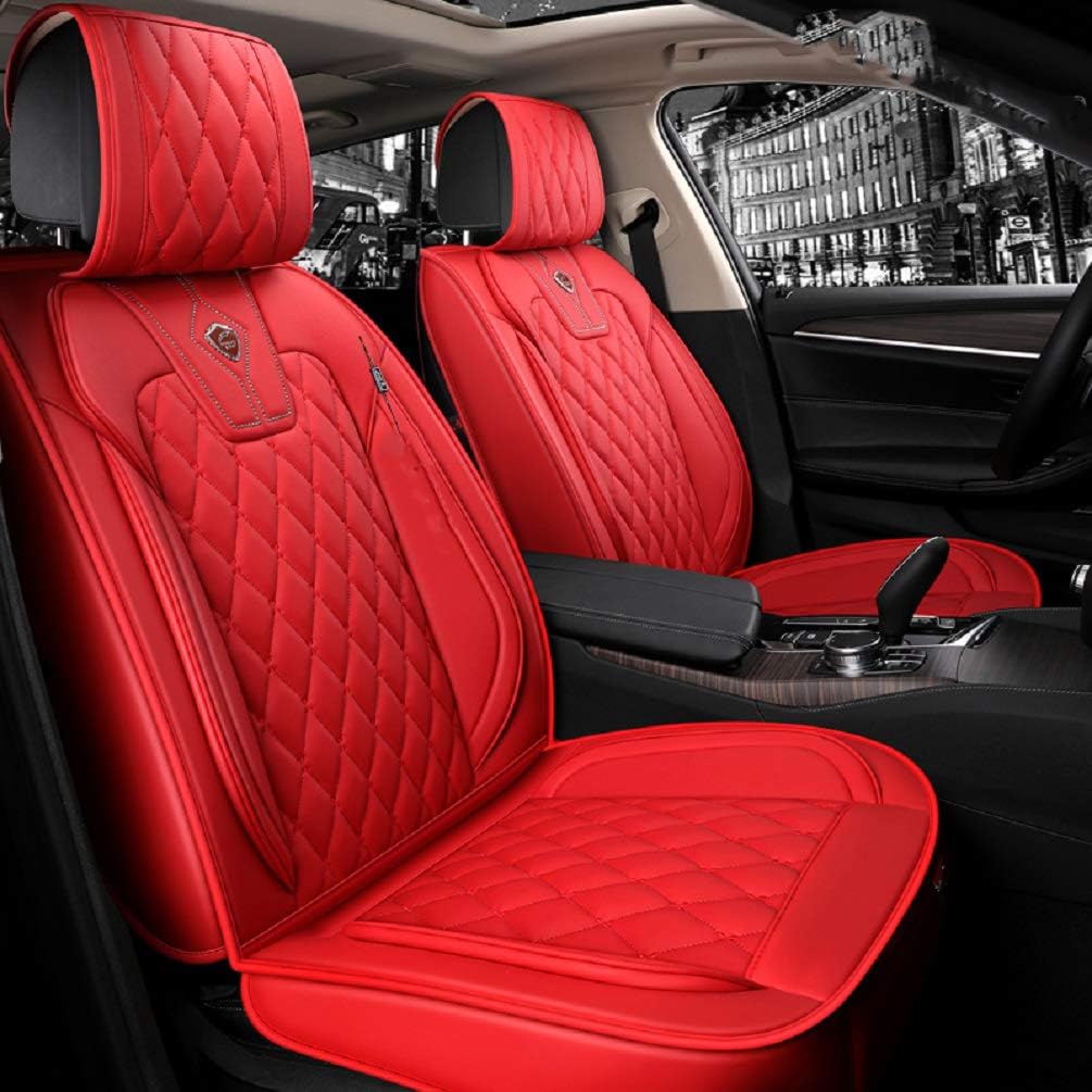 Blue PU Leather Car Seat Covers Full Set E525