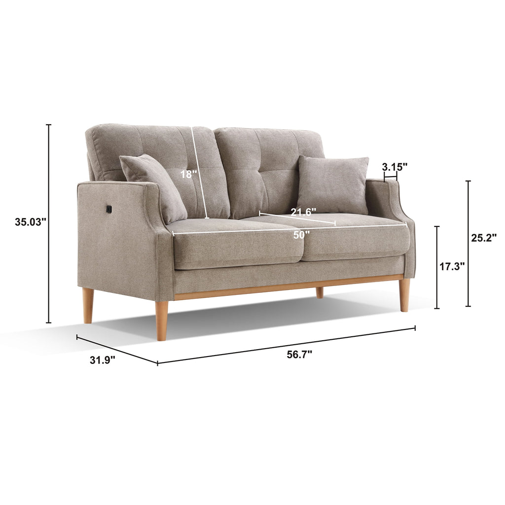 Cream 2 Seater Sofa with Waterproof Fabric G882848