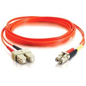 Orange LC-SC Duplex Multimode Fiber Optic Cable K332