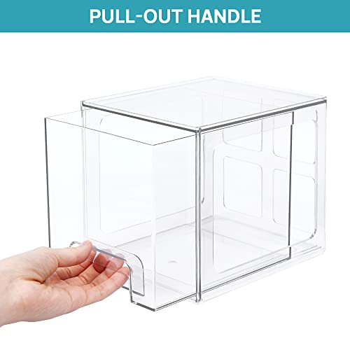 4 Pack Stackable Clear Acrylic Storage Drawers D909