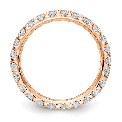 14k Rose Gold Lab Grown Diamond Eternity Band Size-8.5 P5598